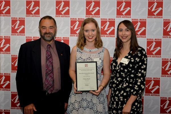 Journalism presentations – Dale Manson (RMC VP & Chair Rural Journalism Awards), Claire Harris, Stock Journal (HC – Best Rural Journalist, Print); Presenter, Jacinta Rose (Stock Journal Editor)